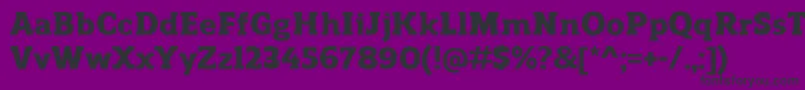 ReganslabHeavy-fontti – mustat fontit violetilla taustalla