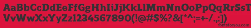 ReganslabHeavy Font – Black Fonts on Red Background
