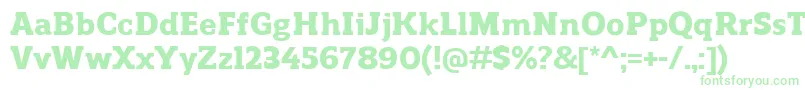 ReganslabHeavy Font – Green Fonts on White Background