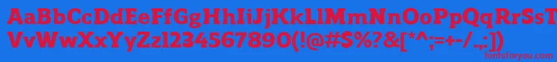 Подробнее о шрифте ReganslabHeavy Шрифт ReganslabHeavy – красные шрифты на синем фоне