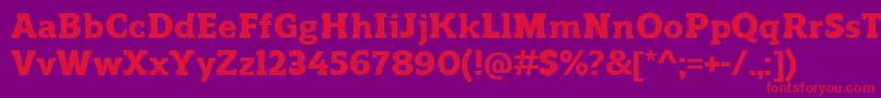 ReganslabHeavy Font – Red Fonts on Purple Background