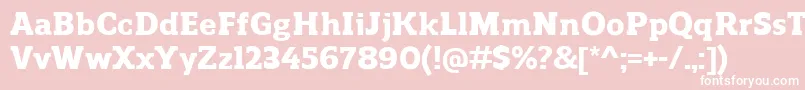 ReganslabHeavy Font – White Fonts on Pink Background