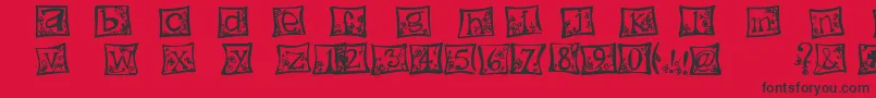 IndezonefontCreative Font – Black Fonts on Red Background