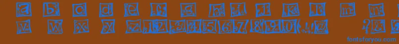 IndezonefontCreative Font – Blue Fonts on Brown Background