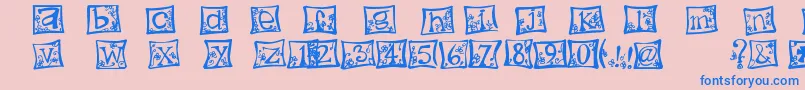IndezonefontCreative Font – Blue Fonts on Pink Background