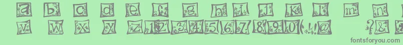 IndezonefontCreative Font – Gray Fonts on Green Background