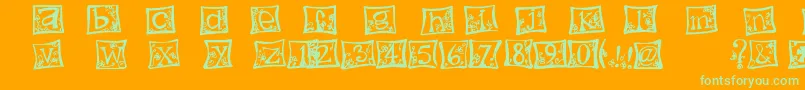 IndezonefontCreative Font – Green Fonts on Orange Background