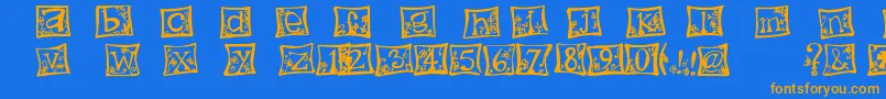 IndezonefontCreative Font – Orange Fonts on Blue Background