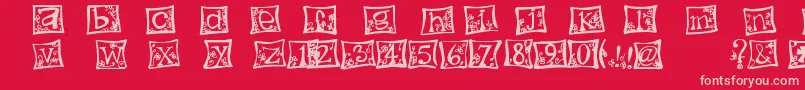 fuente IndezonefontCreative – Fuentes Rosadas Sobre Fondo Rojo