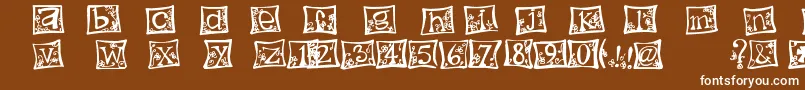 IndezonefontCreative Font – White Fonts on Brown Background