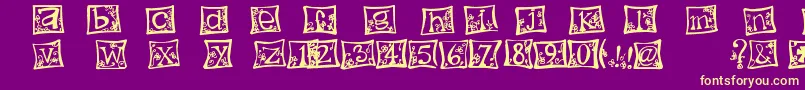 IndezonefontCreative Font – Yellow Fonts on Purple Background