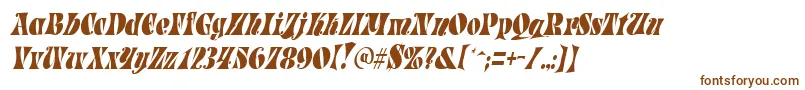 ParadetightItalic-Schriftart – Braune Schriften
