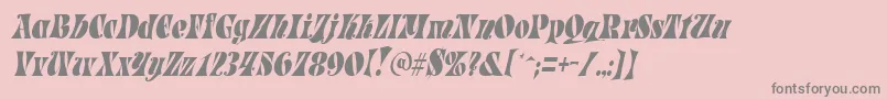 ParadetightItalic-Schriftart – Graue Schriften auf rosa Hintergrund