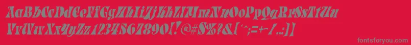 ParadetightItalic Font – Gray Fonts on Red Background