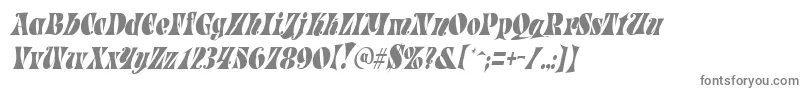 Czcionka ParadetightItalic – szare czcionki