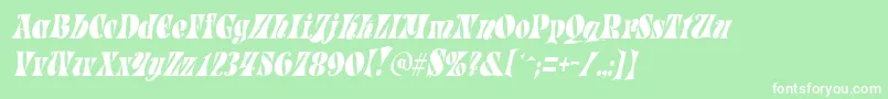 ParadetightItalic Font – White Fonts on Green Background