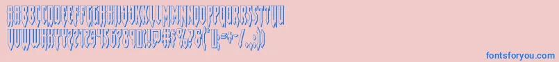 Gotharctica3D Font – Blue Fonts on Pink Background