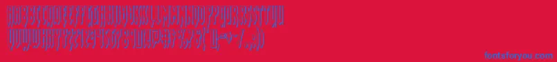 Gotharctica3D Font – Blue Fonts on Red Background