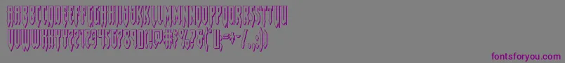 Gotharctica3D-Schriftart – Violette Schriften auf grauem Hintergrund