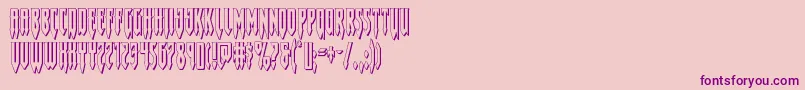 Gotharctica3D-Schriftart – Violette Schriften auf rosa Hintergrund