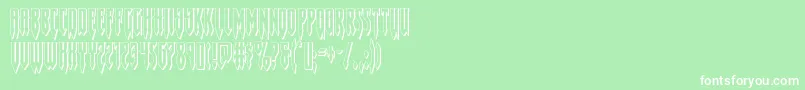 Gotharctica3D Font – White Fonts on Green Background