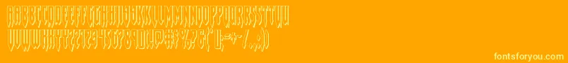 Gotharctica3D Font – Yellow Fonts on Orange Background