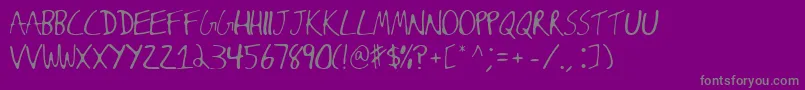 Jamesfontleroy Font – Gray Fonts on Purple Background