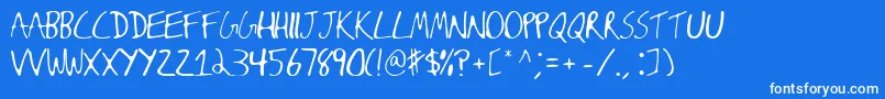 Jamesfontleroy Font – White Fonts on Blue Background