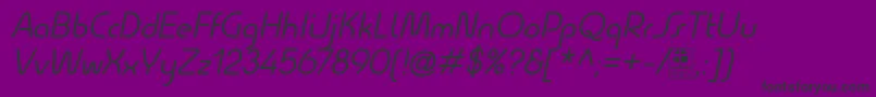 QuesatItalicDemo Font – Black Fonts on Purple Background