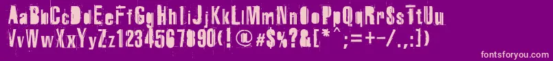 Pfurbandecay Font – Pink Fonts on Purple Background