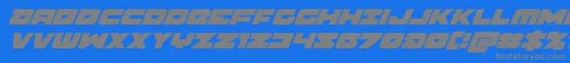 Banjinsuperital-Schriftart – Graue Schriften auf blauem Hintergrund