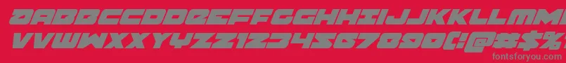 Banjinsuperital Font – Gray Fonts on Red Background