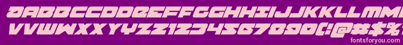 Banjinsuperital Font – Pink Fonts on Purple Background