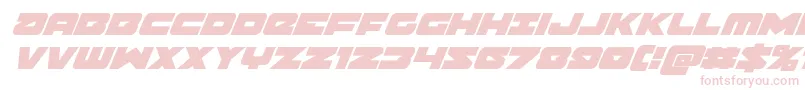 Fonte Banjinsuperital – fontes rosa em um fundo branco