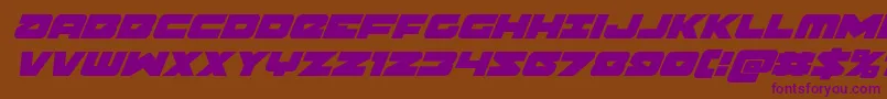 Banjinsuperital Font – Purple Fonts on Brown Background