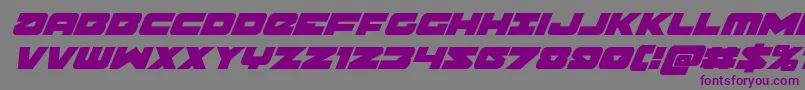 Banjinsuperital Font – Purple Fonts on Gray Background