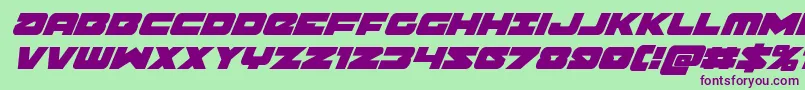 Banjinsuperital Font – Purple Fonts on Green Background