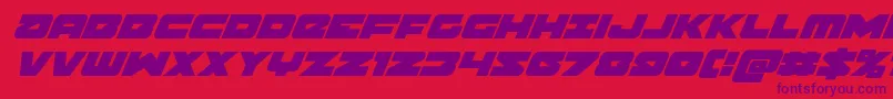 Banjinsuperital Font – Purple Fonts on Red Background