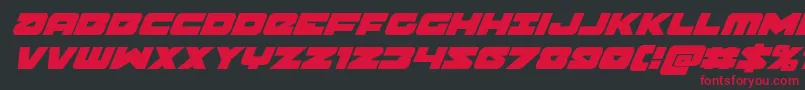 Banjinsuperital Font – Red Fonts on Black Background