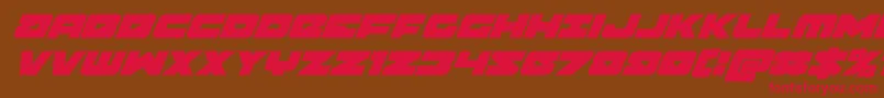 Banjinsuperital Font – Red Fonts on Brown Background