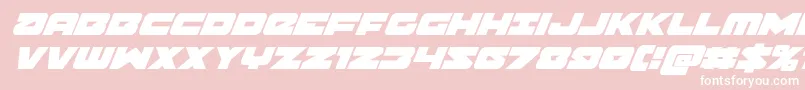 Banjinsuperital Font – White Fonts on Pink Background
