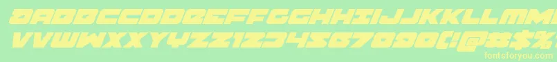Banjinsuperital Font – Yellow Fonts on Green Background