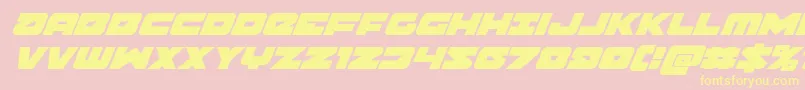 Banjinsuperital Font – Yellow Fonts on Pink Background