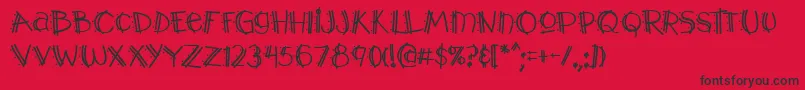 Y2kpopmuzaoe Font – Black Fonts on Red Background