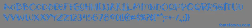 Y2kpopmuzaoe Font – Blue Fonts on Gray Background