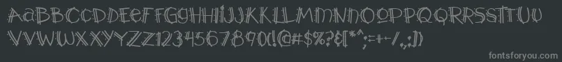 Y2kpopmuzaoe Font – Gray Fonts on Black Background