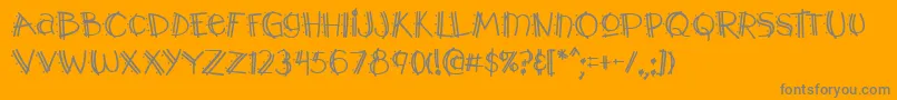 Y2kpopmuzaoe Font – Gray Fonts on Orange Background