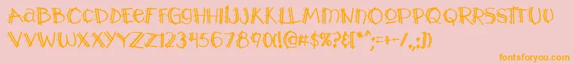 Y2kpopmuzaoe Font – Orange Fonts on Pink Background