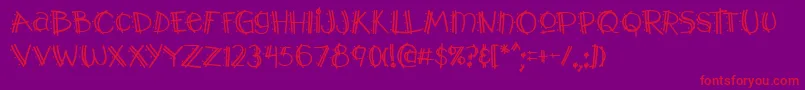 Y2kpopmuzaoe Font – Red Fonts on Purple Background