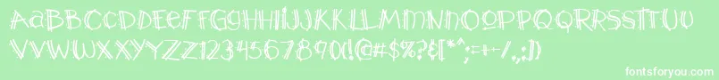 Y2kpopmuzaoe Font – White Fonts on Green Background